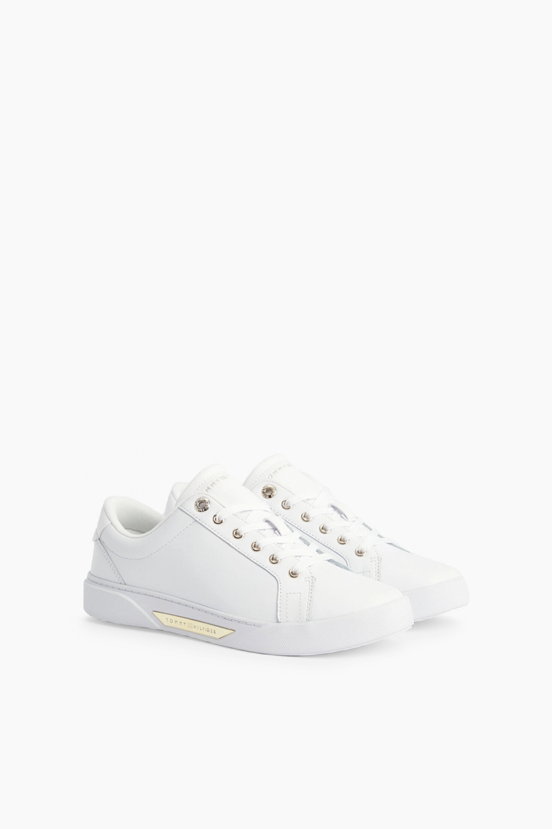 Tommy Hilfiger Kadın Golden HW Court Sneaker Ayakkabı FW0FW075600K7