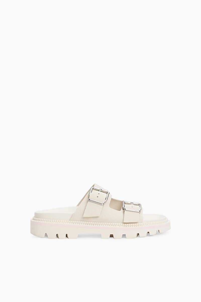Tommy Jeans Kadın Double Strap Sandal Suede Terlik EN0EN02797ACG