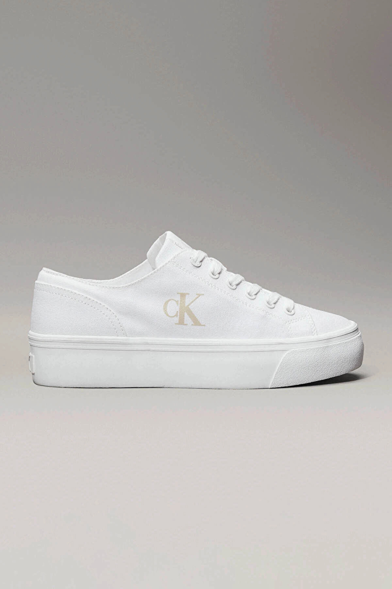 Calvin Klein Kadın Vulc Flatform Low Canvas Mg Ayakkabı YW0YW0176301W