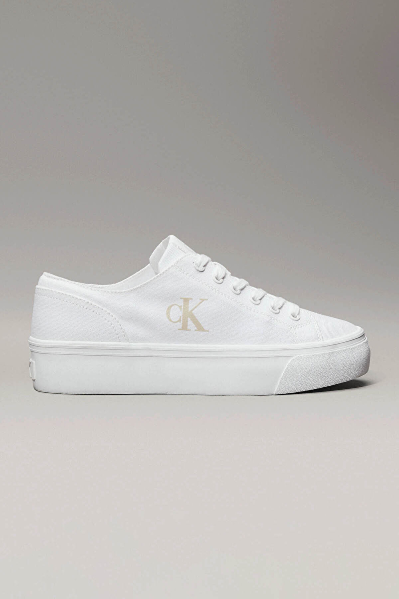 Calvin Klein Kadın Vulc Flatform Low Canvas Mg Ayakkabı YW0YW0176301W