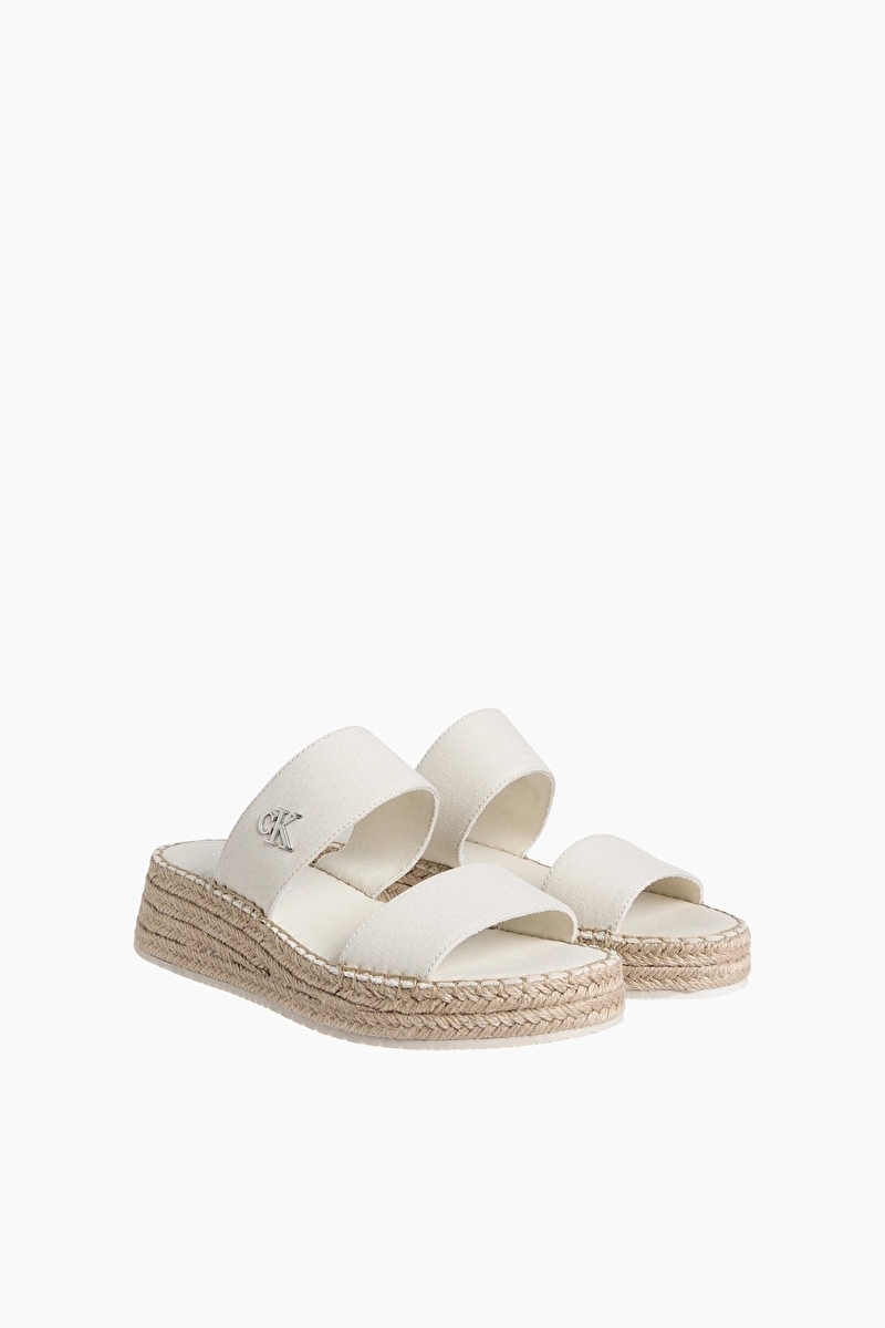 Calvin Klein Jeans Kadın Sporty Rope Mg Lth Webbing Terlik YW0YW01704AEO