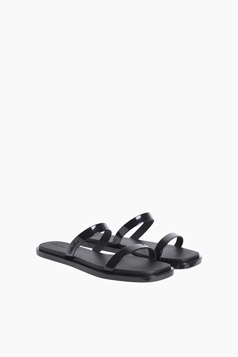 Calvin Klein Kadın Double Bar Slide Jelly Terlik HW0HW02417BEH