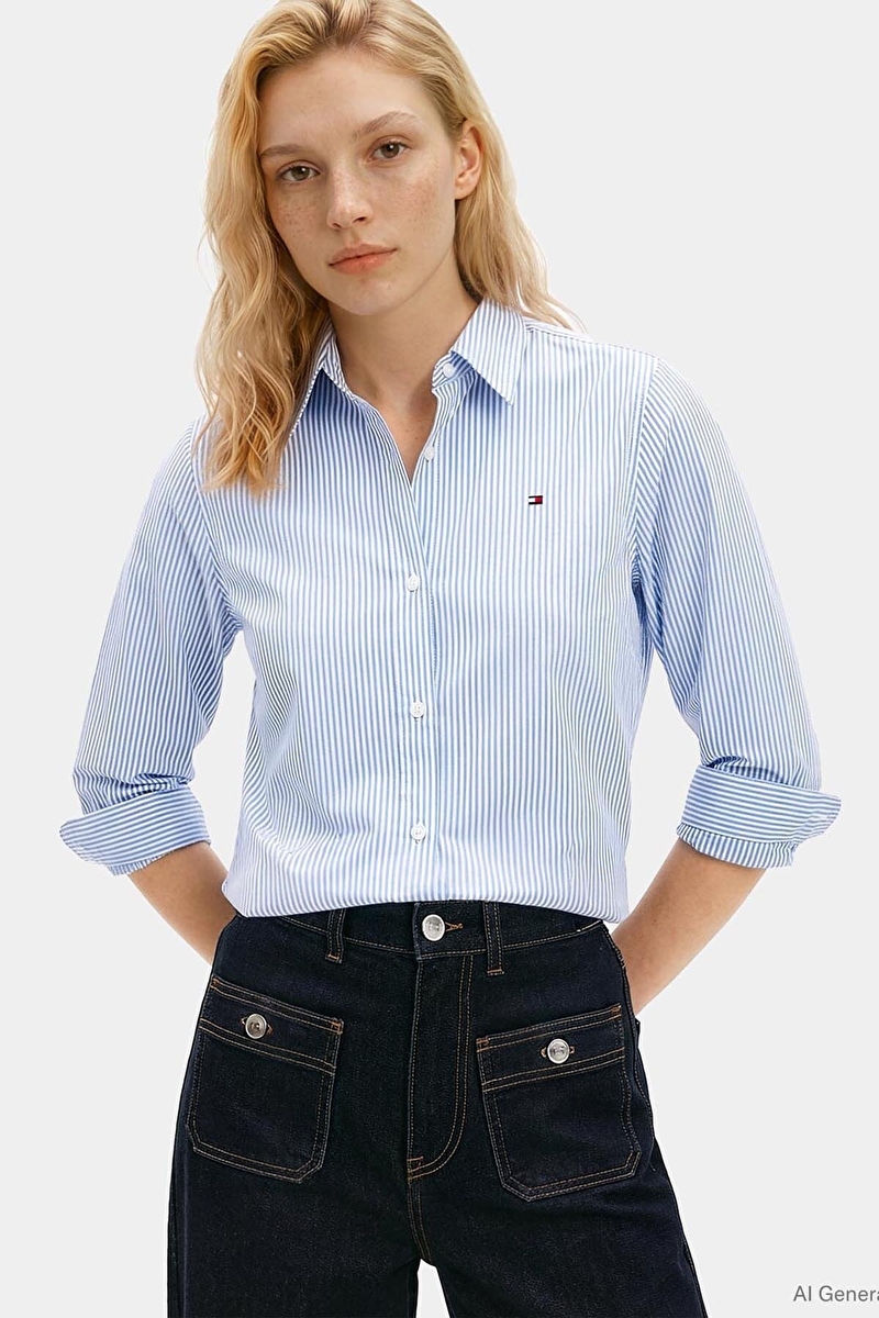 Tommy Hilfiger Kadın Gömlek WW0WW47169