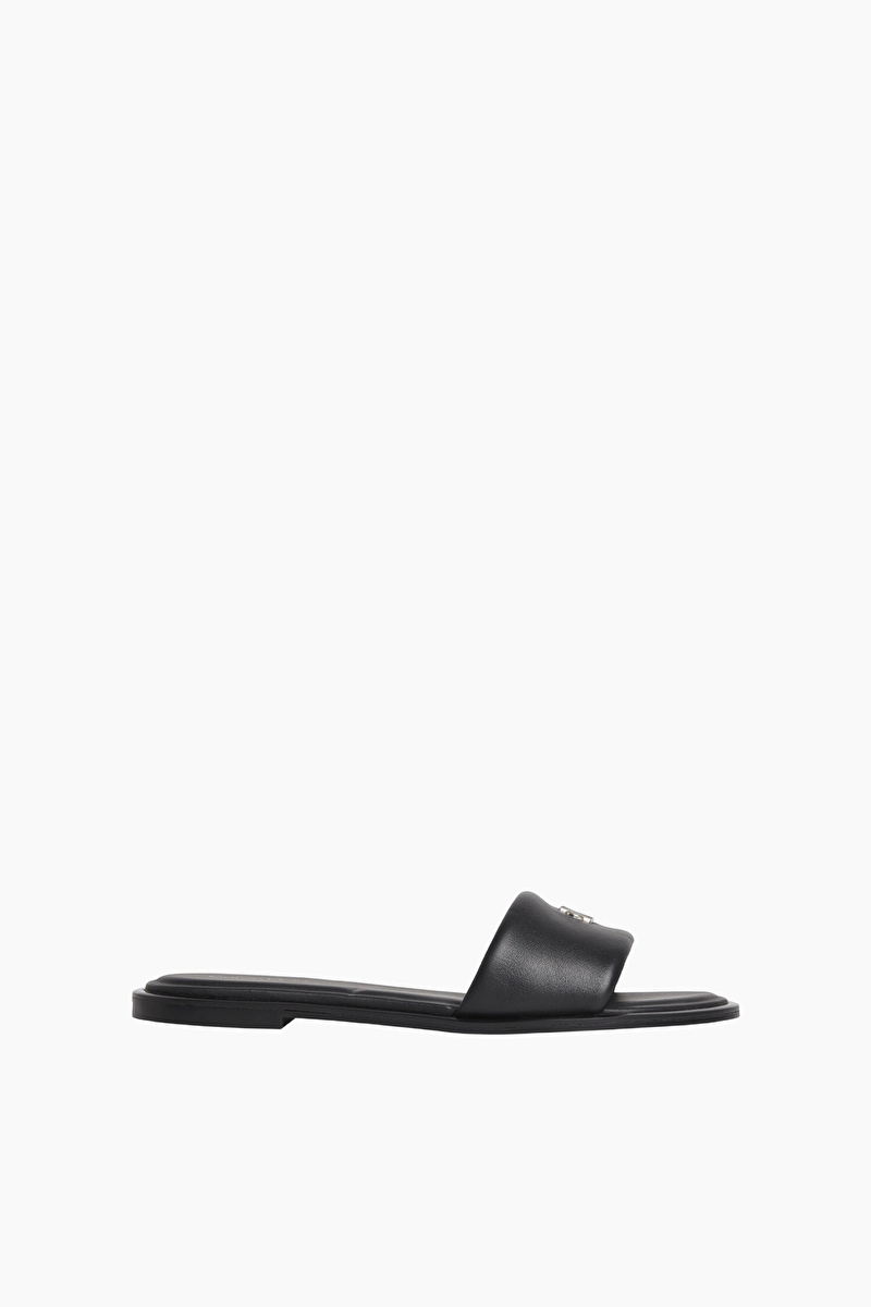 Calvin Klein Kadın Round Flat Sandal Lth Bar HW2 Sandalet HW0HW029250GJ