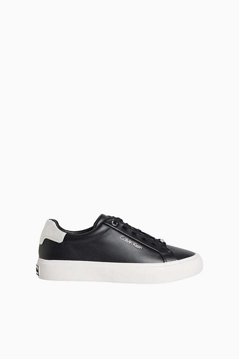 Calvin Klein Kadın Vulc Laceup Lth Moire Bt Ayakkabı HW0HW027470GK
