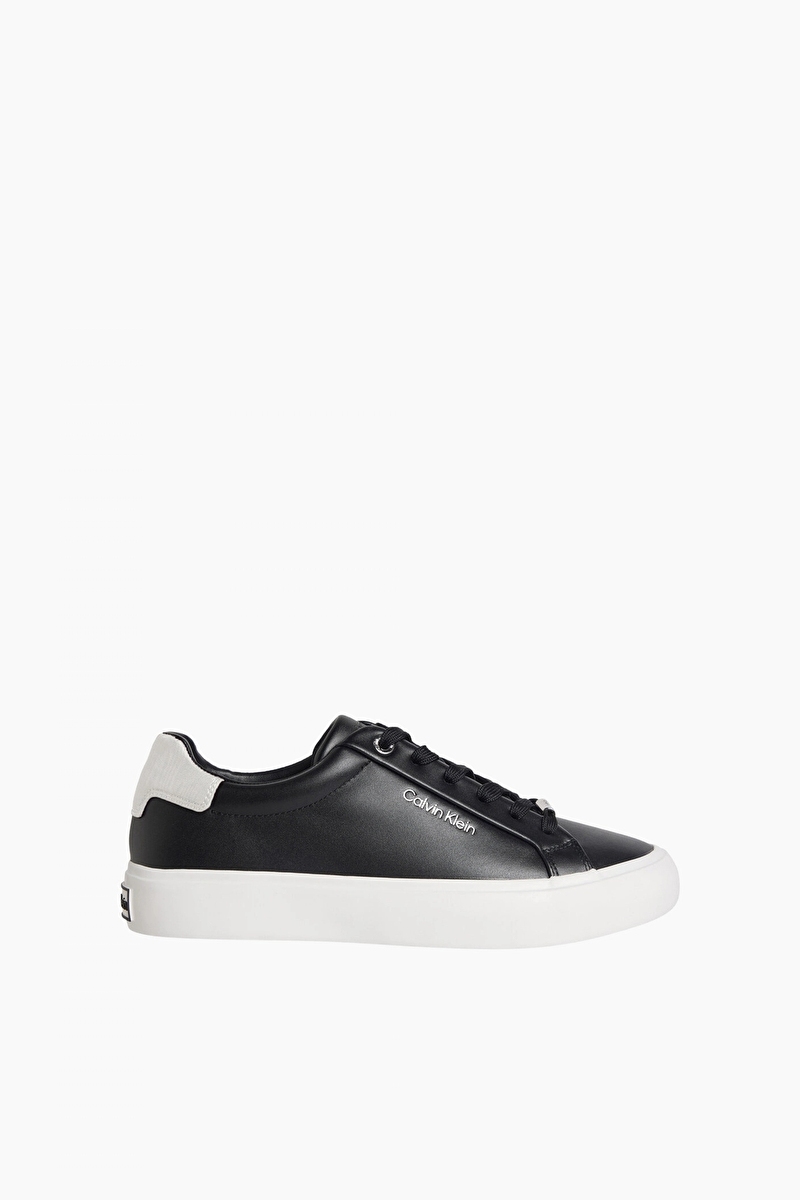 Calvin Klein Kadın Vulc Laceup Lth Moire Bt Ayakkabı HW0HW027470GK