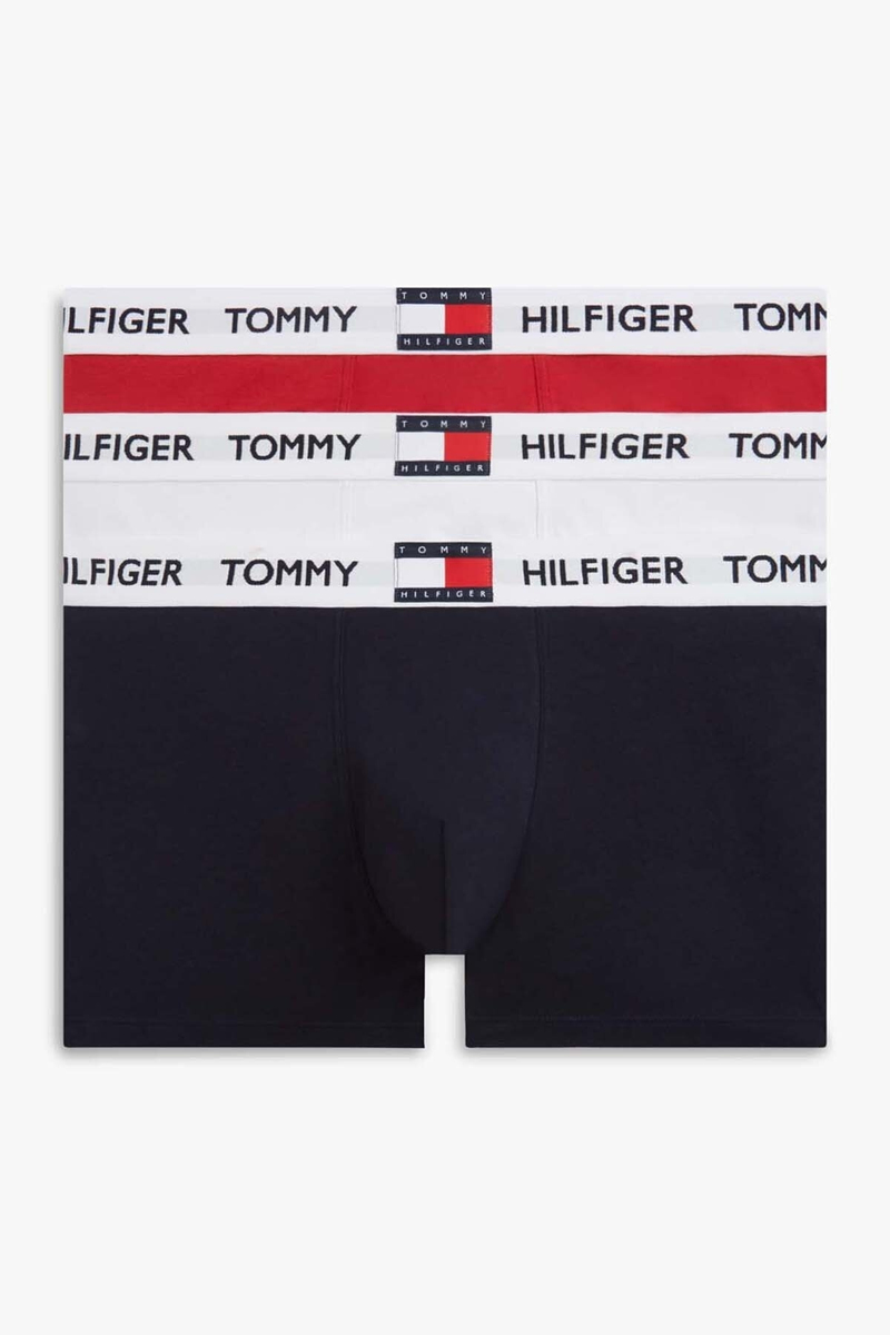 Tommy Hilfiger Erkek 3'lü Boxer UM0UM038350WH