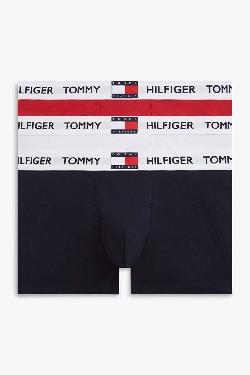 Tommy Hilfiger Erkek 3'lü Boxer UM0UM038350WH