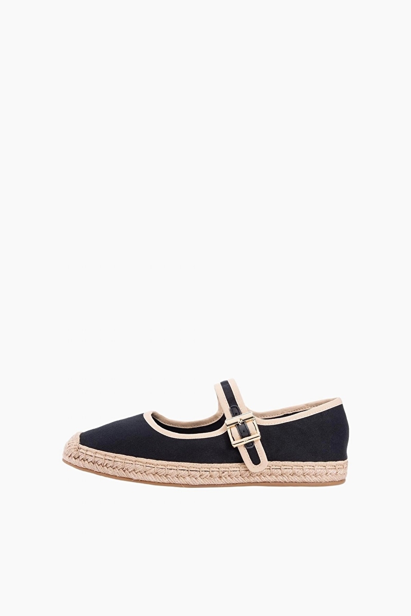 Tommy Hilfiger Kadın Buckle Mary Jane Espadrille Ayakkabı FW0FW09239BDS