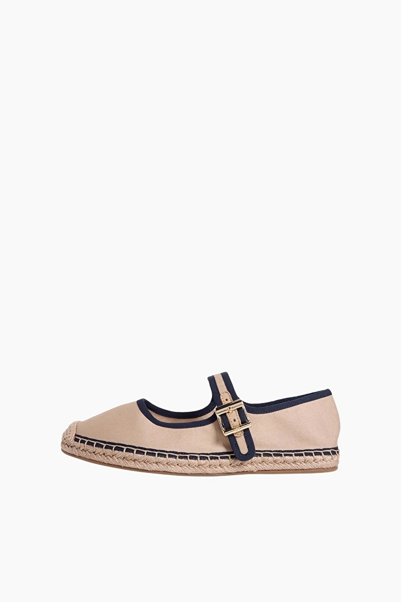 Tommy Hilfiger Kadın Buckle Mary Jane Espadrille Ayakkabı FW0FW09239DW6
