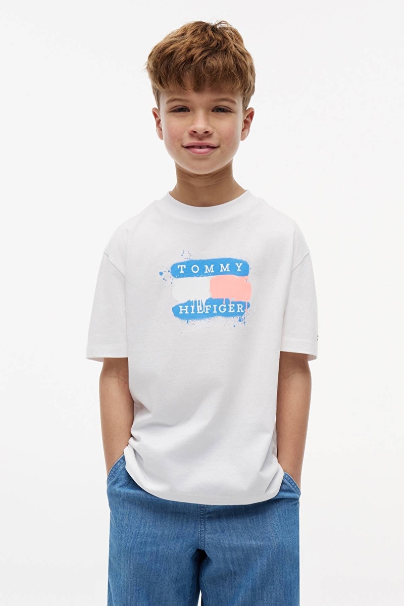 Tommy Hilfiger Erkek Çocuk Tişört KB0KB10546