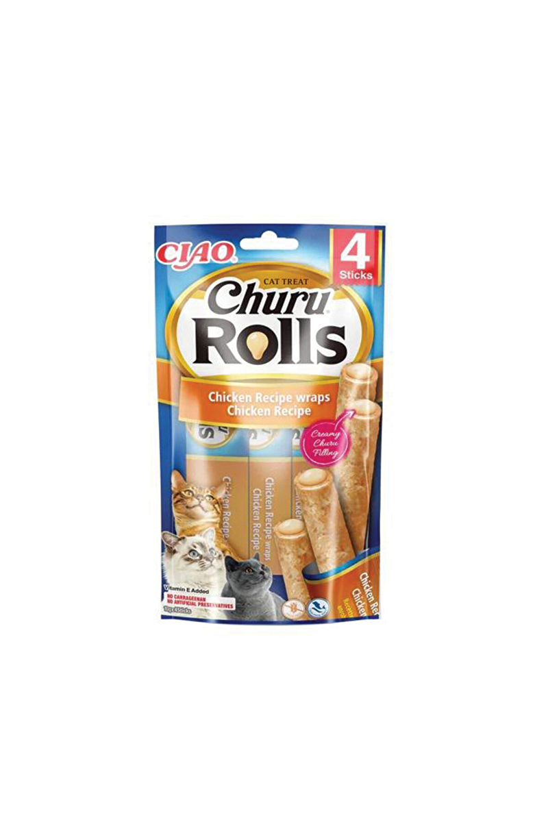 Ciao Churu Rolls Sticks Tavuk Sargılı Kedi Ödül Maması 4x10 g