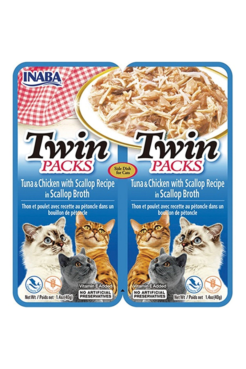 Ciao Twin Packs Deniz Taraklı, Ton Balıklı ve Tavuklu Kedi Çorbası 2 x 40 Gr