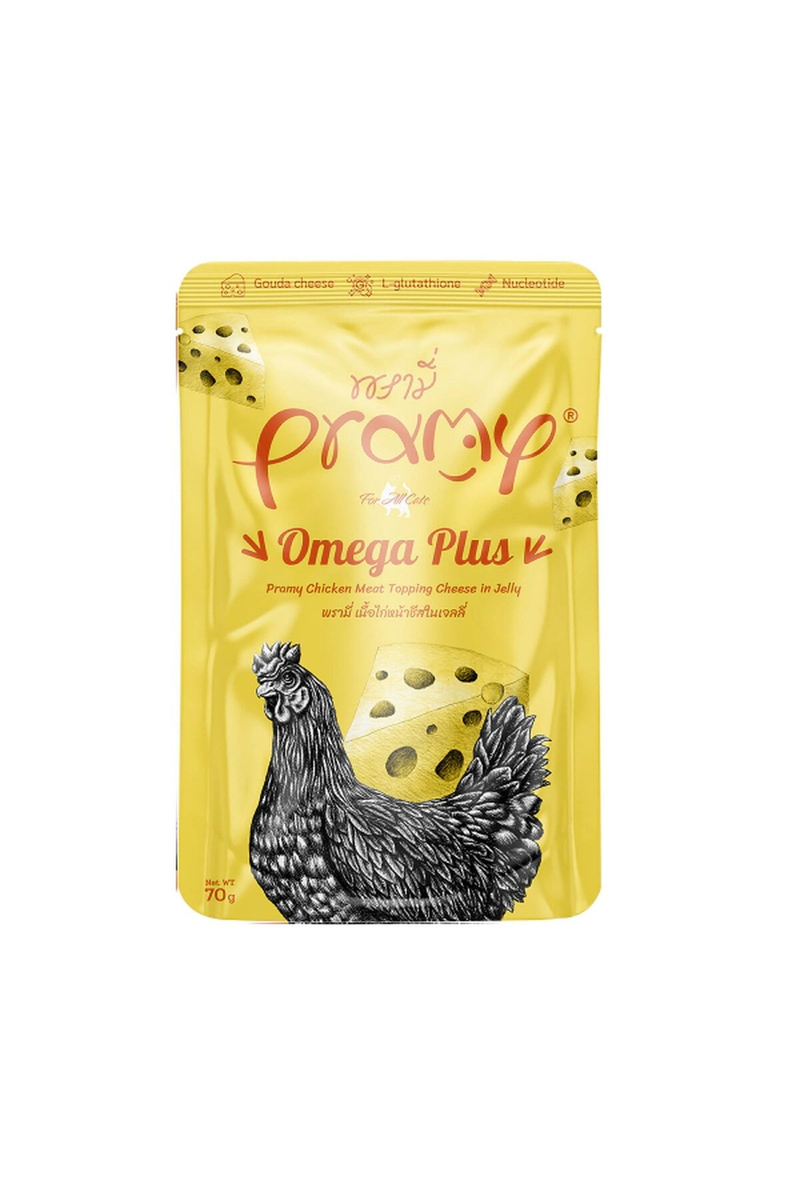 Pramy Jöle İçinde Tavuklu ve Peynirli Yetişkin Kedi Maması 70 g