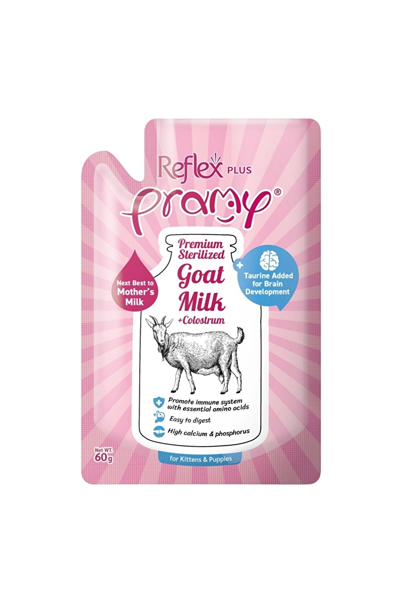 Pramy Cat Kolostrum ve Taurinli Sterilize Keçi Sütlu Kedi Maması 60 g