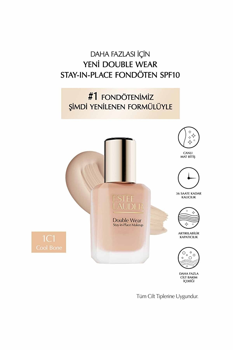 Double Wear Stay-in-Place Fondöten SPF10 1C1