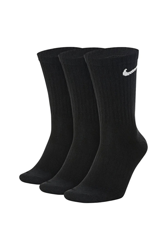 Nike Unisex 3'lü Çorap SX7676 010 Siyah/gri/gümüş