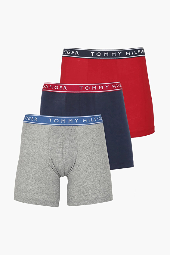 Tommy Hilfiger Erkek 3'lü Boxer 09T4145 966 Renkli