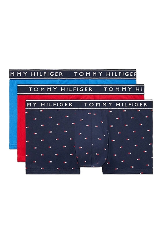 Tommy Hilfiger Erkek 3'lü Boxer 09T4225 413 Renkli
