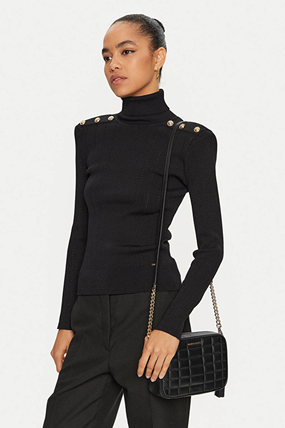 Michael Kors Kadın Omuz Çantası 32R4GJ6M8L BLACK Siyah Michael Kors Kadın Omuz Çantası 32R4GJ6M8L BLACK Siyah