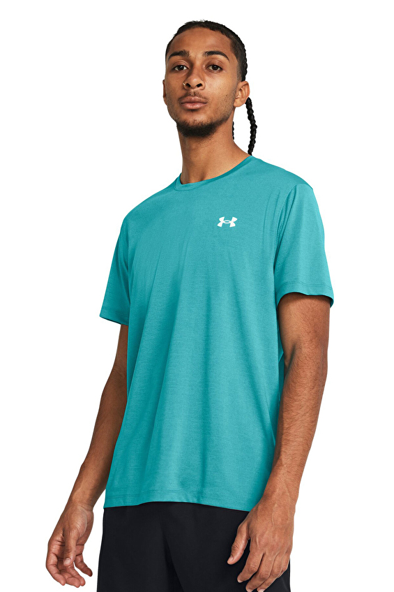 Under Armour Slim Fit Launch Bisiklet Yaka Erkek Tişört 1382582 464 Turkuaz Under Armour Slim Fit Launch Bisiklet Yaka Erkek Tişört 1382582 464 Turkuaz