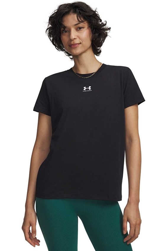 Under Armour Kadın Rival Knit Tişört 1383648 001 Siyah Under Armour Kadın Rival Knit Tişört 1383648 001 Siyah