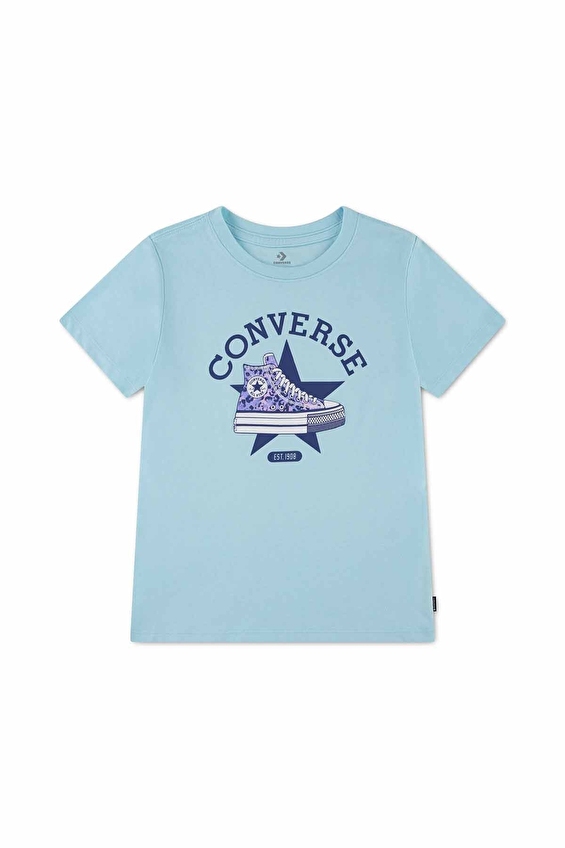 Converse Kız Çocuk Tişört 4CJ066 Mavi Converse Kız Çocuk Tişört 4CJ066 Mavi