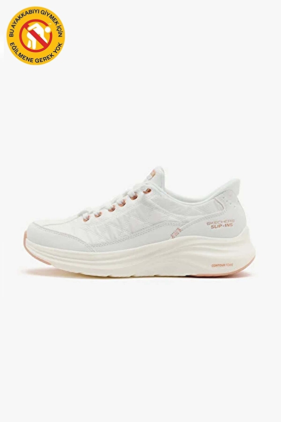 Skechers Kadın Contour Foam Slip ins Ayakkabı 150413 WTRG Beyaz Skechers Kadın Contour Foam Slip ins Ayakkabı 150413 WTRG Beyaz