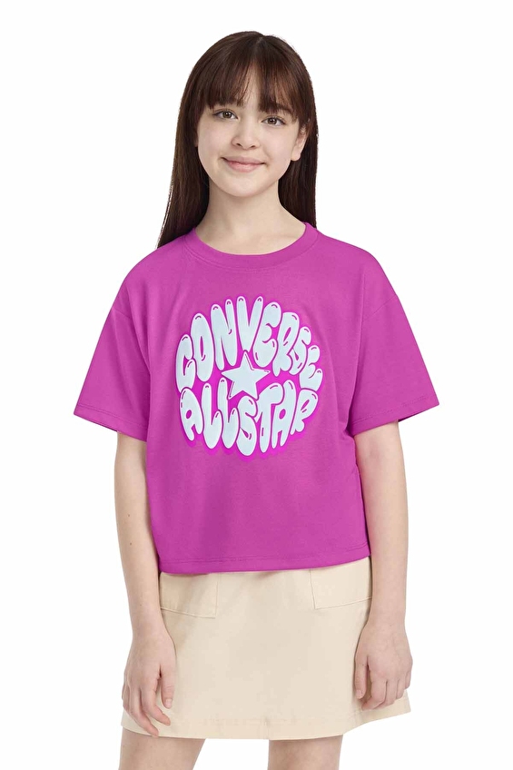 Converse Kız Çocuk Tişört 4CJ018 Mor Converse Kız Çocuk Tişört 4CJ018 Mor