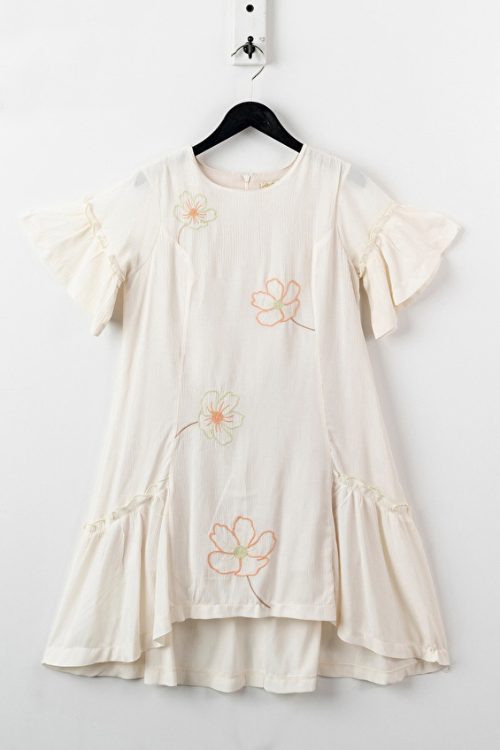 Moonstar Kız Çocuk Elbise 49121 Bej