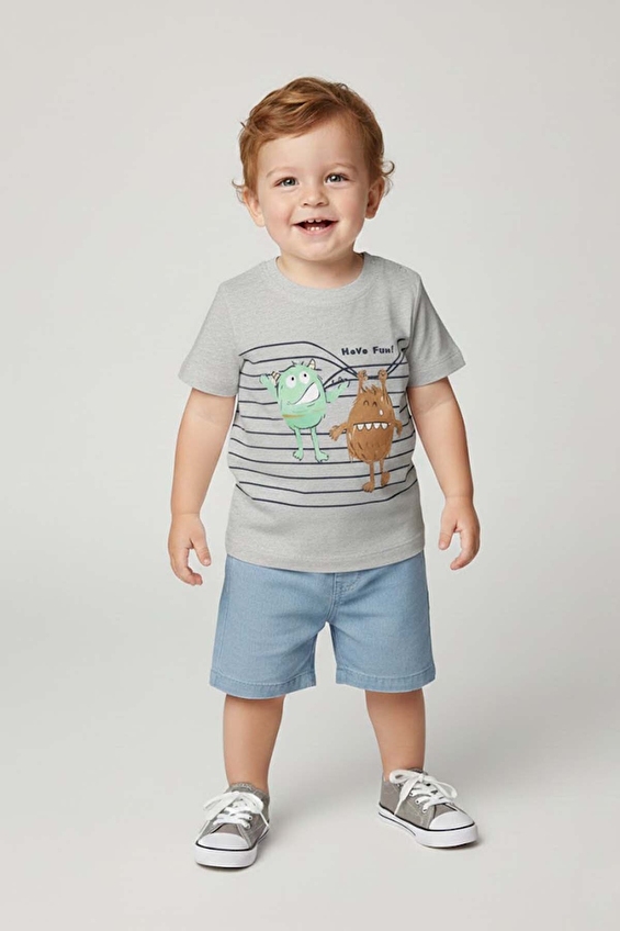 Bipbaby Bebek Takım 7003 Gri Bipbaby Bebek Takım 7003 Gri