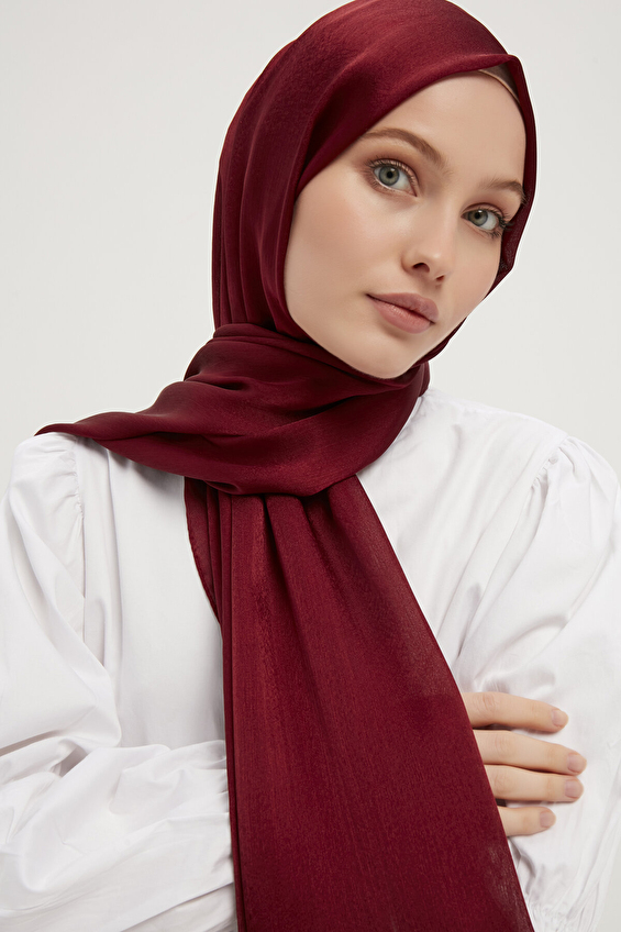 Saless Kadın Şal JANJANLI Bordo Saless Kadın Şal JANJANLI Bordo