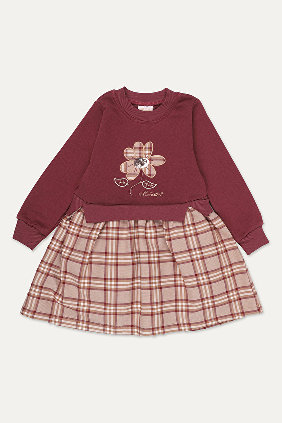 Moonstar Kız Çocuk Elbise 50074 Bordo Moonstar Kız Çocuk Elbise 50074 Bordo