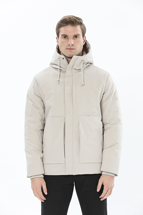 Finesuits Regular Fit Kapüşonlu Erkek Mont 2427104000 Taş Finesuits Regular Fit Kapüşonlu Erkek Mont 2427104000 Taş