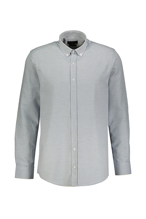 Finesuits Regular Fit Düğmeli Yaka Erkek Armürlü Gömlek 2422103056 ARMDR Gri Finesuits Regular Fit Düğmeli Yaka Erkek Armürlü Gömlek 2422103056 ARMDR Gri