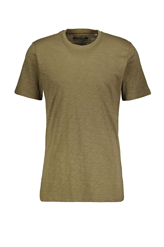 First Company Regular Fit Pamuk- 30/1 Flamlı Suprem Bisiklet Yaka Kısa Kol Erkek Tişört 2510101005 Haki First Company Regular Fit Pamuk- 30/1 Flamlı Suprem Bisiklet Yaka Kısa Kol Erkek Tişört 2510101005 Haki