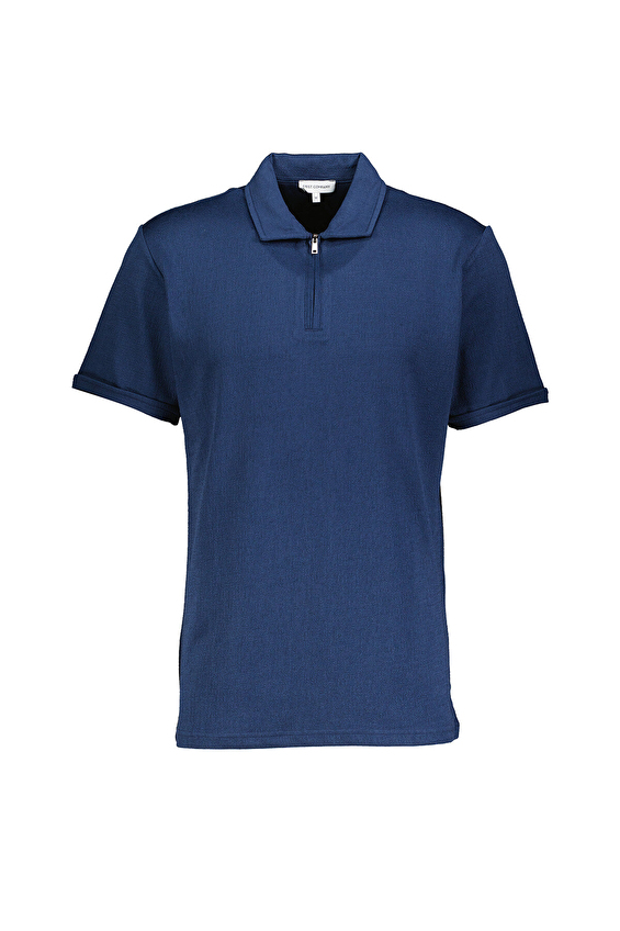First Company Polo Yaka Regular Fit Kısa Kol Fermuarlı Poliviskon Erkek Tişört 2510101012 Indıgo First Company Polo Yaka Regular Fit Kısa Kol Fermuarlı Poliviskon Erkek Tişört 2510101012 Indıgo
