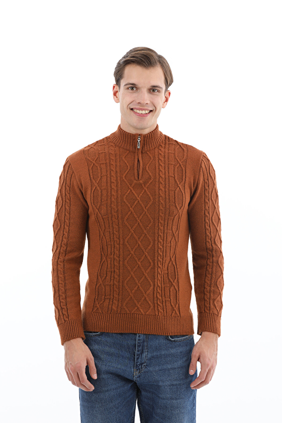 First Company Regular Fit Yarım Balıkçı Fermuarlı Yaka Ecrin Kumaş Erkek Trıko 2520110503 Tütün First Company Regular Fit Yarım Balıkçı Fermuarlı Yaka Ecrin Kumaş Erkek Trıko 2520110503 Tütün