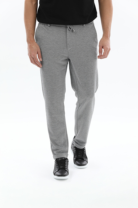 First Company Slim Fit İpli Erkek Pantolon 2520201001 Gri First Company Slim Fit İpli Erkek Pantolon 2520201001 Gri