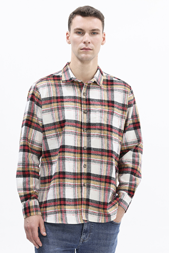 First Company Regular Fit Gömlek Yaka Oduncu Erkek Gömlek 2520103010 Beyaz First Company Regular Fit Gömlek Yaka Oduncu Erkek Gömlek 2520103010 Beyaz