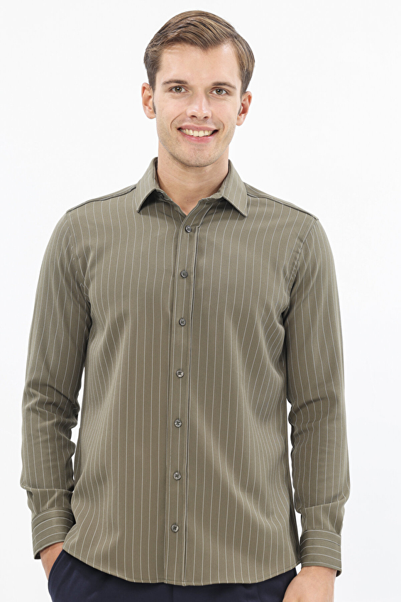 First Company Regular Fit Gömlek Yaka Erkek Gömlek 2520103013 Haki First Company Regular Fit Gömlek Yaka Erkek Gömlek 2520103013 Haki