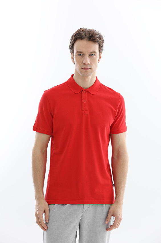 CREW UP Polo Yaka Regular Fit Düğmeli Kısa Kol 28/1 Kompakt Pike Erkek Tişört 2617101030 Kırmızı CREW UP Polo Yaka Regular Fit Düğmeli Kısa Kol 28/1 Kompakt Pike Erkek Tişört 2617101030 Kırmızı