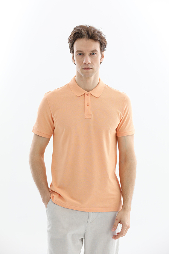 CREW UP Polo Yaka Regular Fit Düğmeli Kısa Kol 28/1 Kompakt Pike Erkek Tişört 2617101030 Somon CREW UP Polo Yaka Regular Fit Düğmeli Kısa Kol 28/1 Kompakt Pike Erkek Tişört 2617101030 Somon