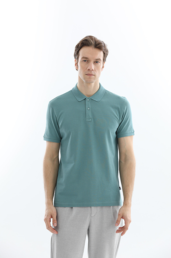 CREW UP Polo Yaka Regular Fit Düğmeli Kısa Kol 28/1 Kompakt Pike Erkek Tişört 2617101030 Koyu yeşil CREW UP Polo Yaka Regular Fit Düğmeli Kısa Kol 28/1 Kompakt Pike Erkek Tişört 2617101030 Koyu yeşil