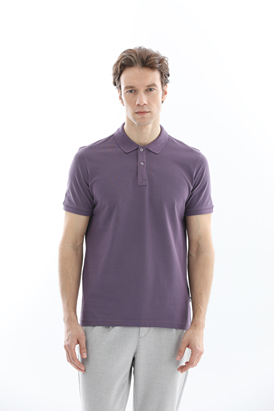 Crew Up Polo Yaka Regular Fit Düğmeli Kısa Kol 28/1 Kompakt Pike Erkek Tişört 2617101030 Mor Crew Up Polo Yaka Regular Fit Düğmeli Kısa Kol 28/1 Kompakt Pike Erkek Tişört 2617101030 Mor