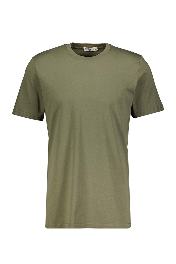 CREW UP Regular Fit O Yaka Süprem Kumaş Erkek Tişört 2617101010 Haki CREW UP Regular Fit O Yaka Süprem Kumaş Erkek Tişört 2617101010 Haki