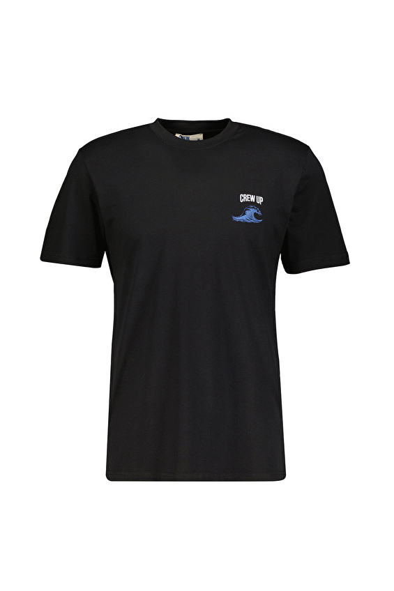 Crew Up Regular Fit O Yaka Süprem Kumaş Erkek Tişört 2617101037 Siyah Crew Up Regular Fit O Yaka Süprem Kumaş Erkek Tişört 2617101037 Siyah