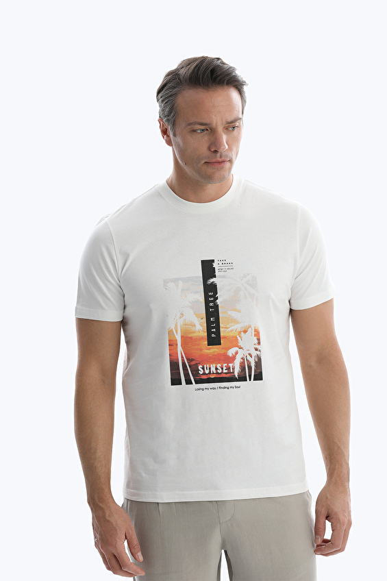 Crew Up Regular Fit O Yaka Süprem Kumaş Erkek Tişört 2617101038 Ekru Crew Up Regular Fit O Yaka Süprem Kumaş Erkek Tişört 2617101038 Ekru