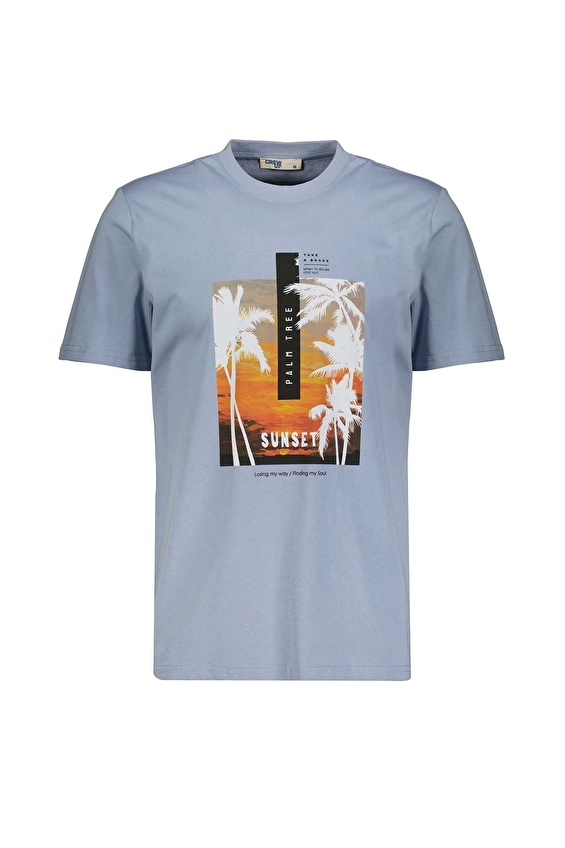 Crew Up Regular Fit O Yaka Süprem Kumaş Erkek Tişört 2617101038 Mavi Crew Up Regular Fit O Yaka Süprem Kumaş Erkek Tişört 2617101038 Mavi