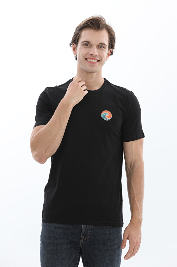 Crew Up Regular Fit O Yaka Süprem Kumaş Erkek Tişört 2617101039 Siyah Crew Up Regular Fit O Yaka Süprem Kumaş Erkek Tişört 2617101039 Siyah